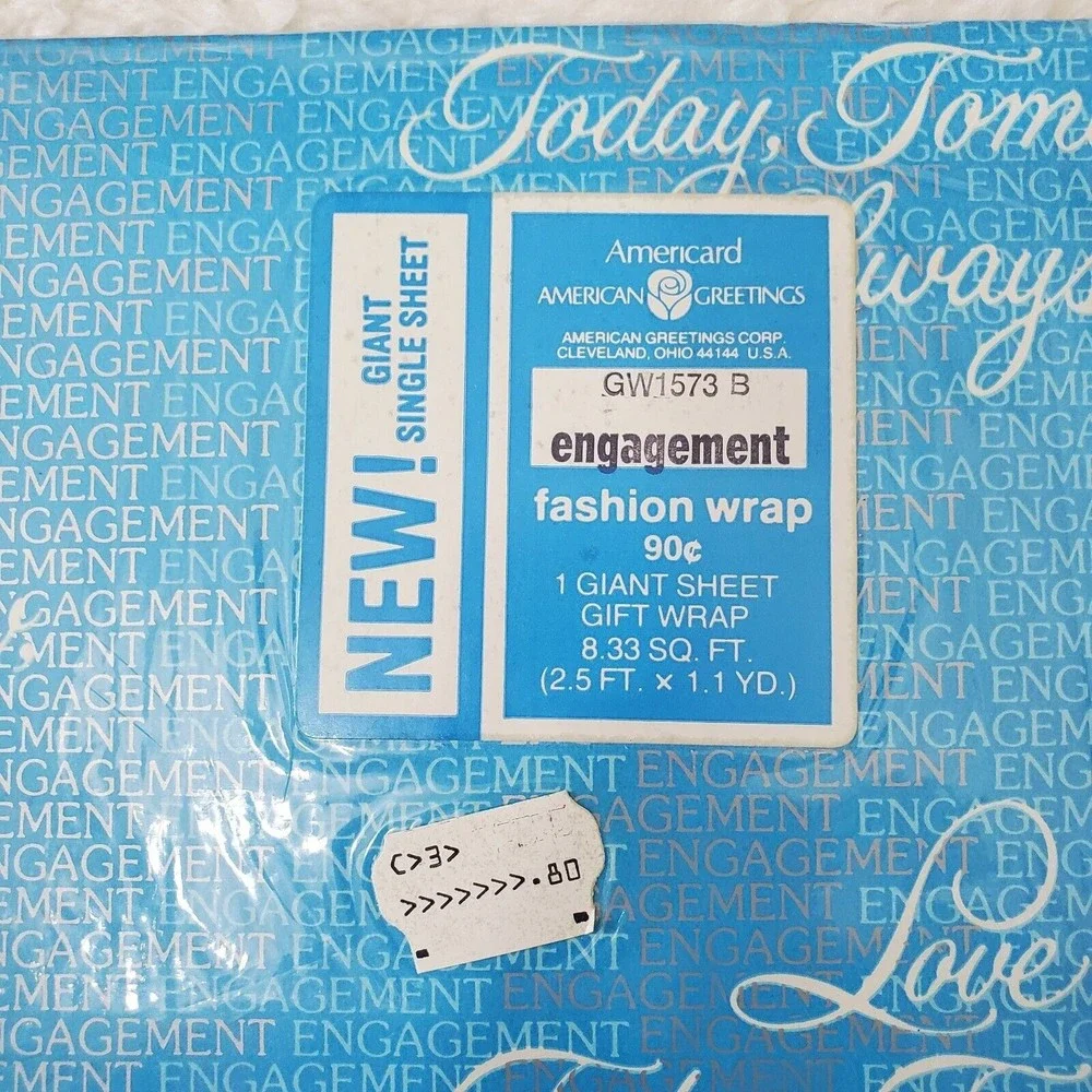 Vintage Gift Wrap Wrapping Paper American Greetings Bridal Baby Shower Lot Of 11